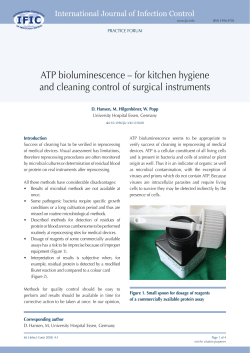 ATP bioluminescence &ndash; for kitchen hygiene and cleaning control of