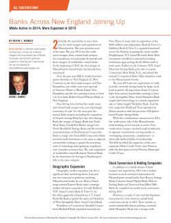 Banks Across New England Joining Up