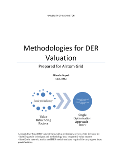 Methodologies for DER Valuation - ee.washington.edu