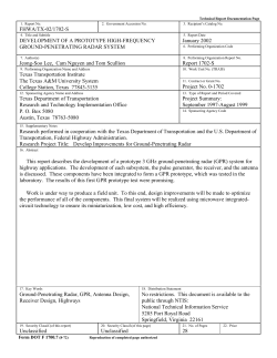 Development of a Prototype High-Frequency Ground