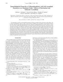 Nanotribological Properties of Alkanephosphonic Acid Self