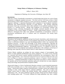 Benign Mimics of Malignancy in Pulmonary Pathology
