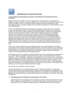 Global Business Continuity Planning