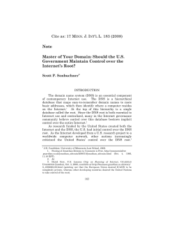 Master of Your Domain: Should the U.S. Government Maintain