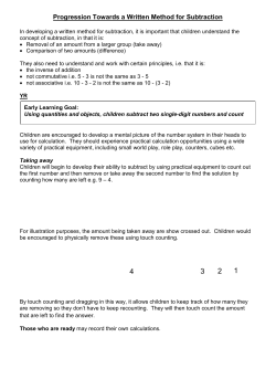 Subtraction 2016-2018 - Over Hall Community School