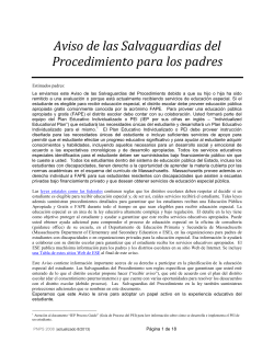 Parent`s Notice of Procedural Safeguards