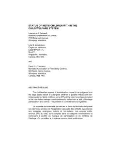 status of metis children within the child welfare system