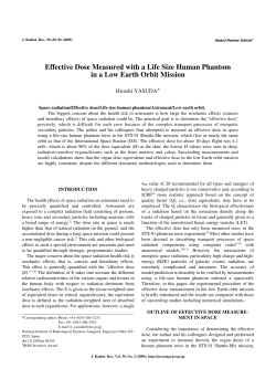 Effective Dose Measured with a Life Size Human Phantom in a Low