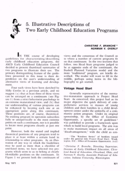5. Illustrative Descriptions of Two Early Childhood Education