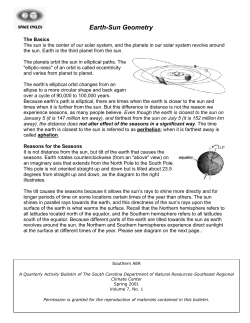 Earth-Sun Geometry - Science