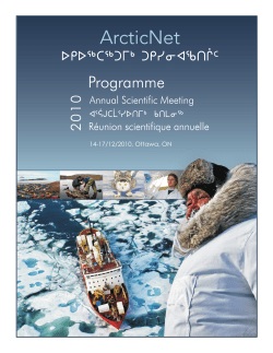 Proceedings - ArcticNet Annual Scientific Meetings