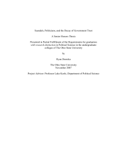 Scandals, Politicians and the Decay of Government Trust