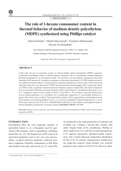The role of 1-hexene comonomer content in thermal behavior of