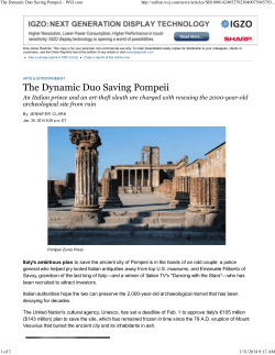 The Dynamic Duo Saving Pompeii