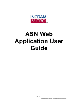 ASN Web Application User Guide