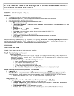 Directions and Requirements