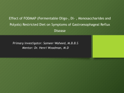 Effect of FODMAP (Fermentable Oligo-, Di