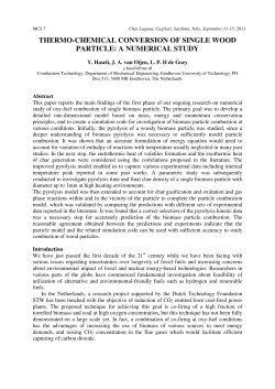 thermo-chemical conversion of single wood particle: a numerical study