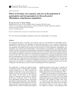 Effects of elevation, wave exposure, and year on the proportion of