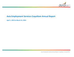 Avia Employment Services Coquitlam Annual Report