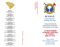 SC F. SC F.A.S.T. - SC Firefighters Association