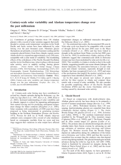 Century-scale solar variability and Alaskan temperature change