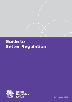 Guide to Better Regulation - Office for the Public Sector