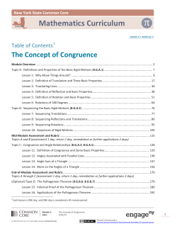 The Concept of Congruence