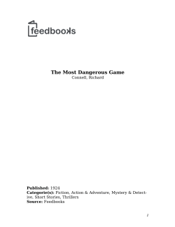 the most dangerous game pdf - Delaware Valley Regional High