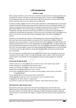 Left-handedness - Mind Moves Institute