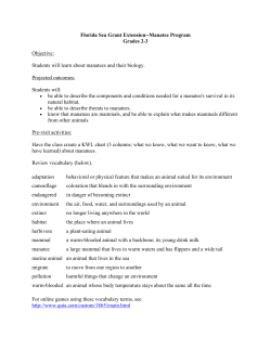 Manatee Program - St. Johns County Extension Office