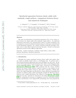 Interfacial separation between elastic solids with randomly rough