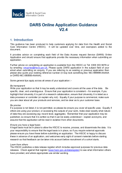 DARS application guidance