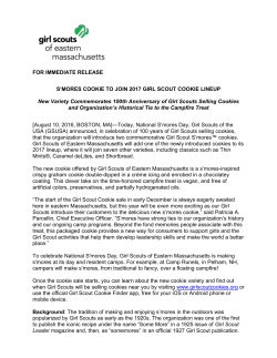 S`mores to join 2016-17 Girl Scout Cookie lineup in celebration of