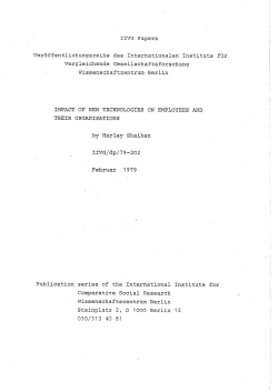 IIVG Papers Ver&ouml;ffentlichungsreihe des