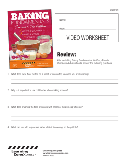 DownloadBaking Fundamentals Video Worksheet