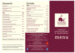 PDF of Restaurant Menu