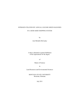 NITROGEN FIXATION BY ANNUAL LEGUME