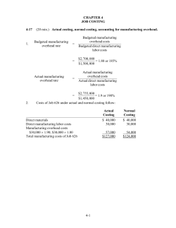 Budgeted manufacturing overhead rate