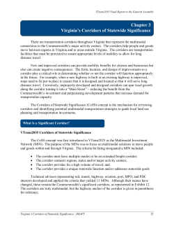 Chapter 3 Virginia`s Corridors of Statewide Significance