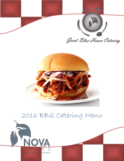 2016 BBQ Catering Menu