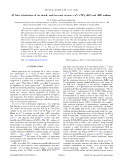 Ab initio calculations of the atomic and electronic structure of