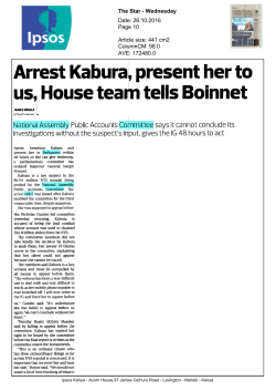 Arrest Kabura, present her to