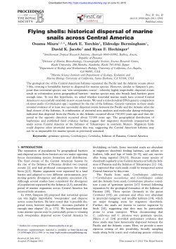Flying shells: historical dispersal of marine snails across Central