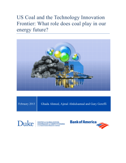 US Coal and the Technology Innovation Frontier: What role does