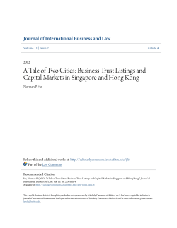 A Tale of Two Cities: Business Trust Listings and Capital Markets in