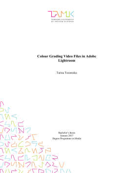Colour Grading Video Files in Adobe Lightroom