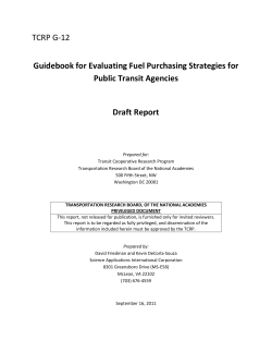 TCRP G-12 Guidebook for Evaluating Fuel