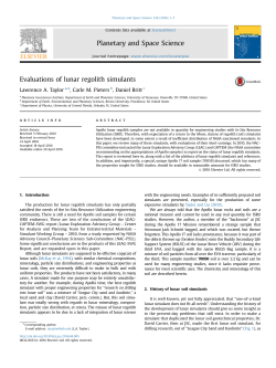 Evaluations of lunar regolith simulants