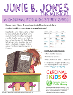Junie B. Jones is coming to Bloomington, Indiana!